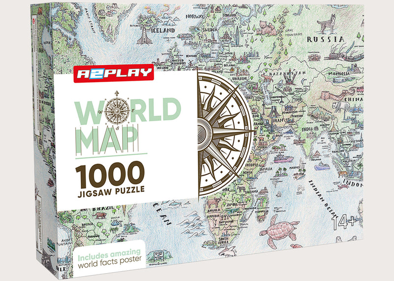 World map 1000 piece jigsaw puzzle deals